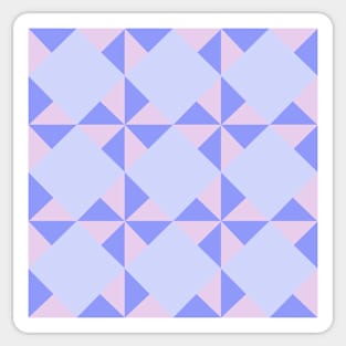 Periwinkle Right and Left Patchwork Pattern Sticker